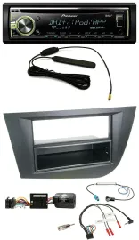 Автомагнитола для Seat Leon 2005–2010 Pioneer CD MP3 USB DAB, черная