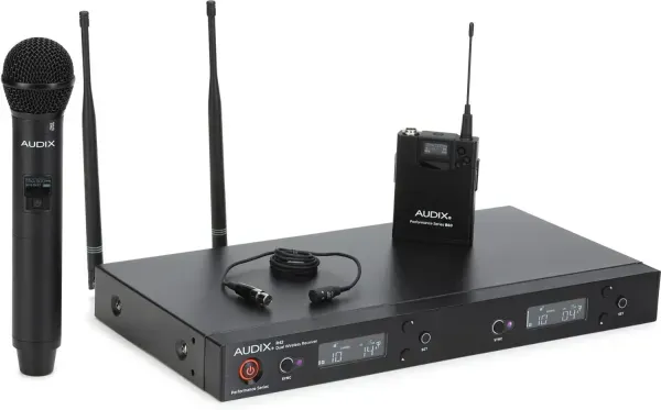 Audix AP42 C210 Wireless Combo Handheld and Lavalier Microphone System for...