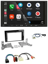 JBL USB 2DIN MP3 Bluetooth AUX Autoradio für Toyota Aygo AB7 ab 2022 klavierlack