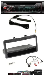 Автомагнитола Pioneer CD/USB/DAB Bluetooth для Ford Mondeo 2000–2002, черная, с поддержкой кнопок на руле