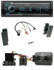 Автомагнитола Kenwood Bluetooth DAB USB для Seat Leon 2002–2006, Toledo 2002– с поддержкой кнопок на руле