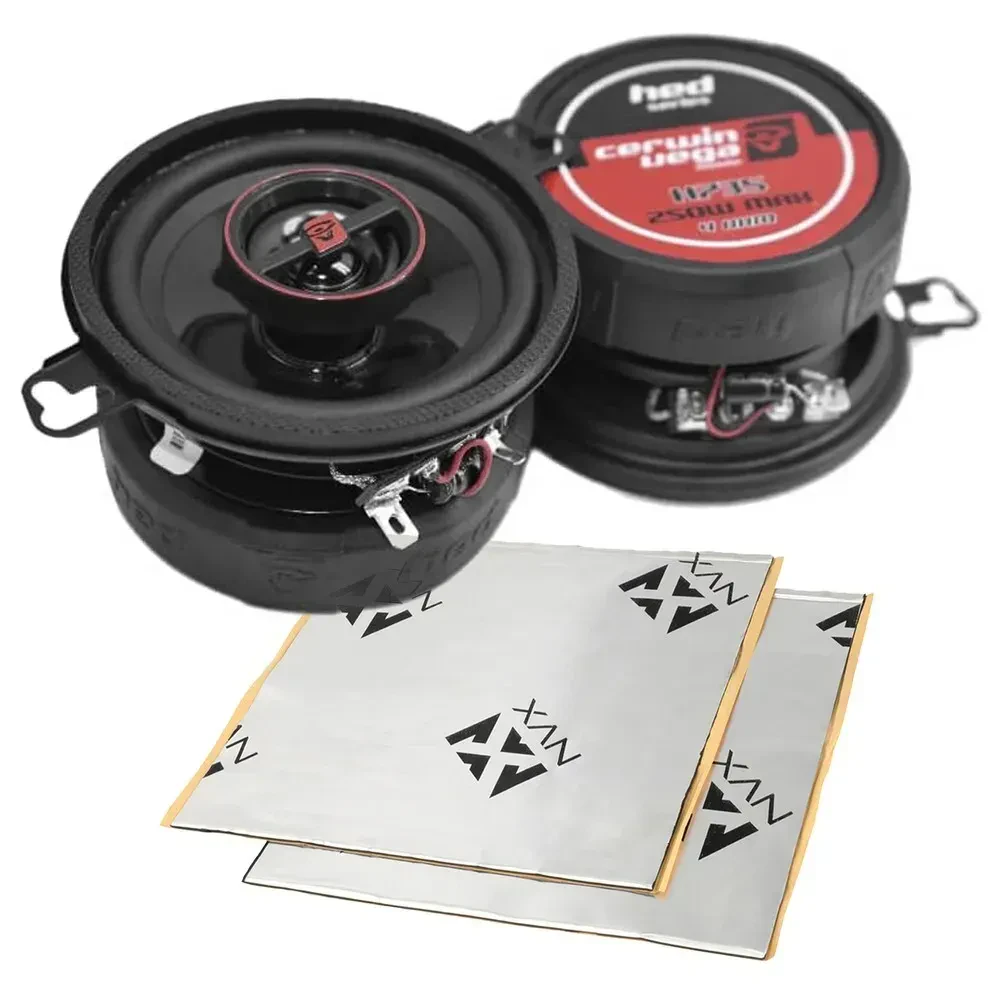 Cerwin Vega H735 3.5" 2-Way Coaxial Car Speakers + Sound Damping