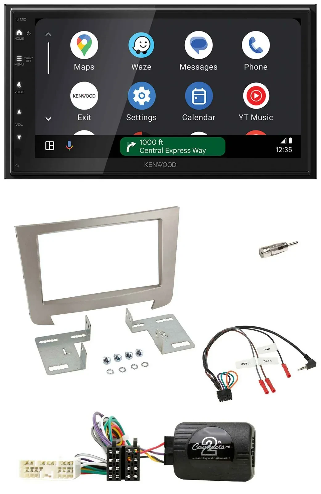 Kenwood DAB Bluetooth USB Lenkrad 2DIN Autoradio für SSangYong Rexton ab 2013