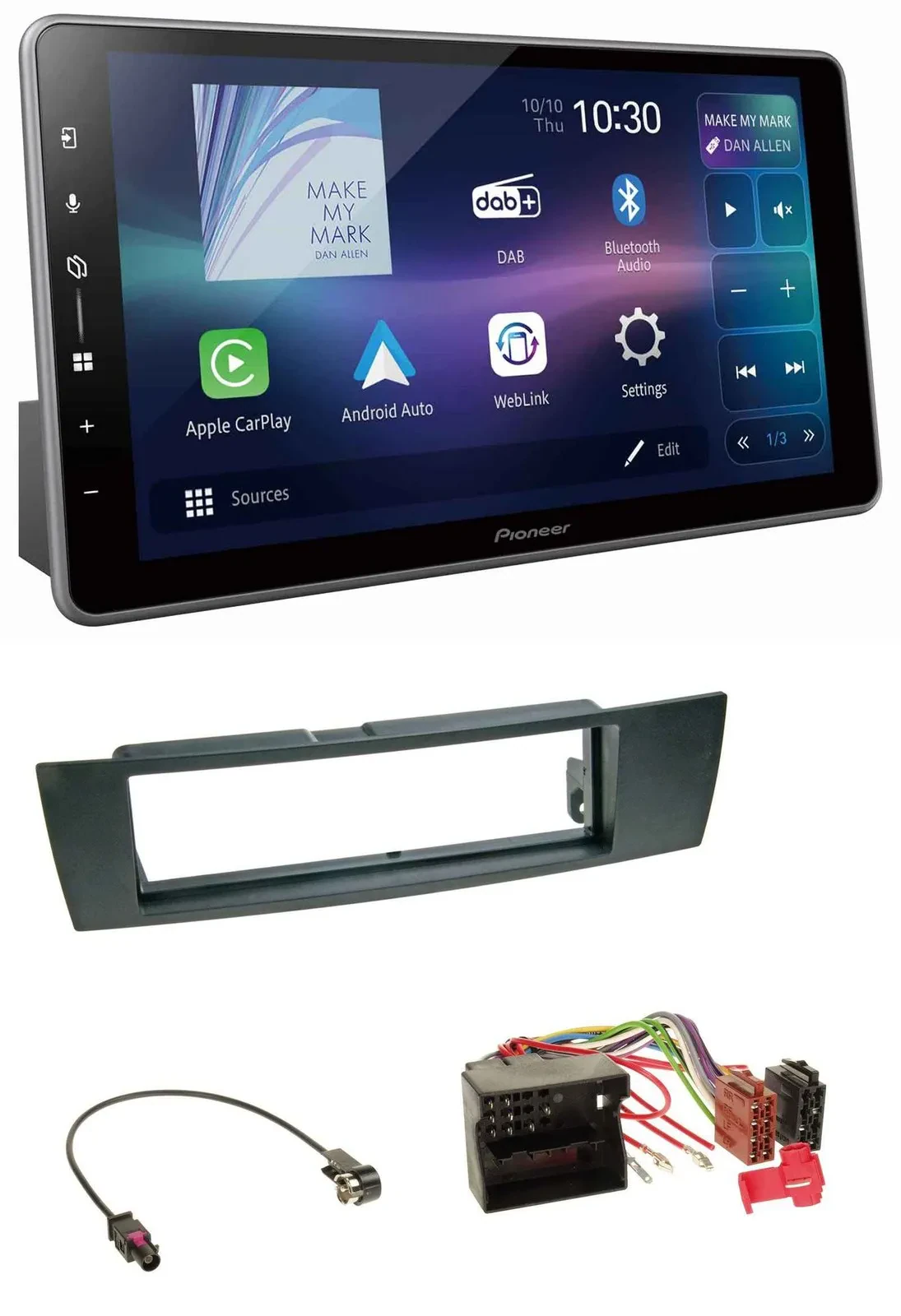 Автомагнитола для BMW 1 E87, 3 E90-3, X1 E84, Z4 E89 Pioneer Bluetooth, USB, DAB, MP3