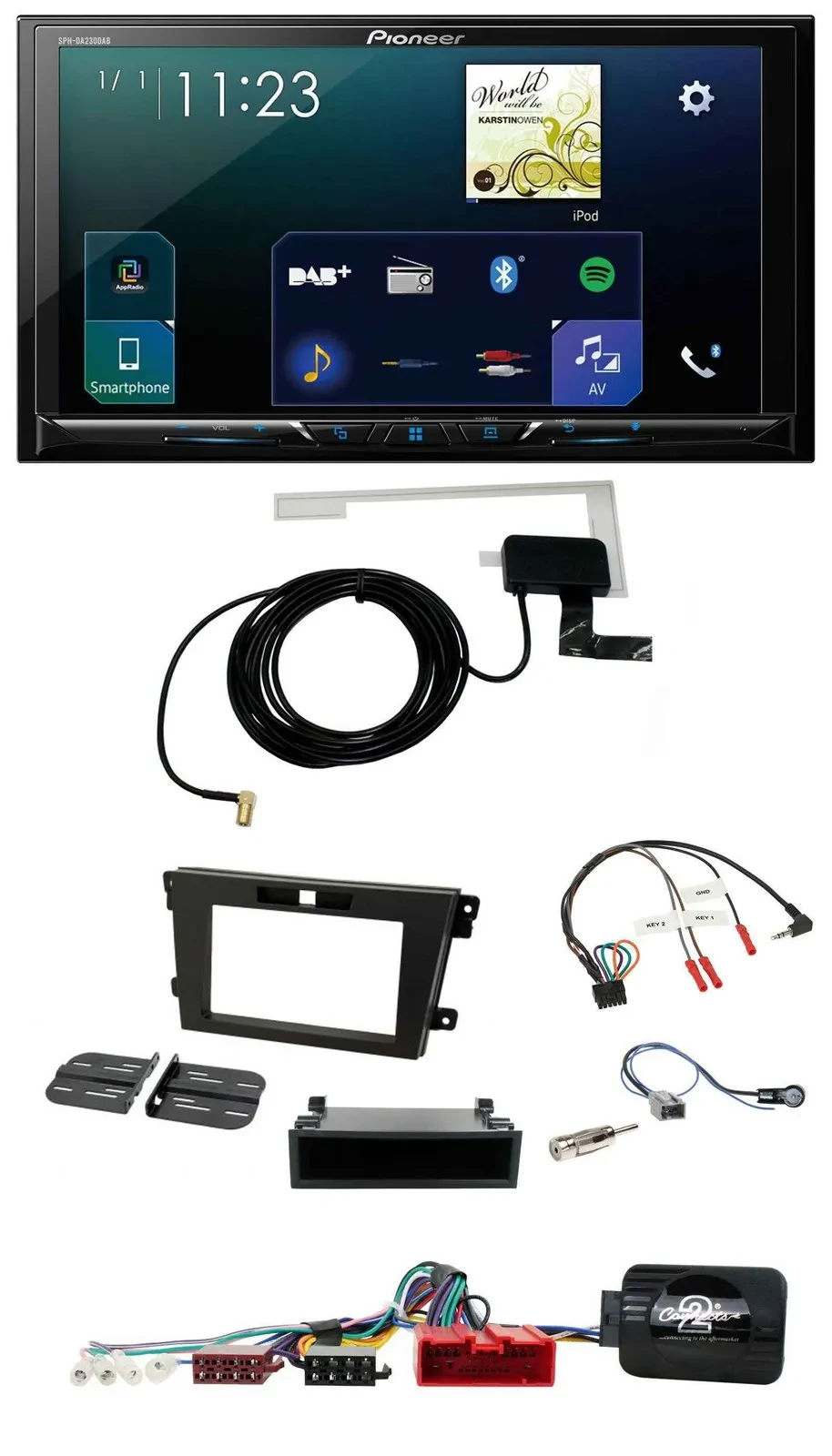 Pioneer 2DIN DAB USB Lenkrad Bluetooth Autoradio für Mazda CX-7 2008-2010