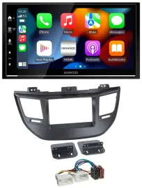 Kenwood DAB USB Bluetooth 2DIN MP3 Autoradio für Hyundai Tucson ab 15 schwarz