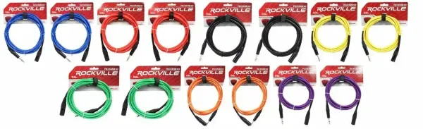 Коммутационный кабель Rockville RCXMB10 Multicolor 3 м (14 штук)