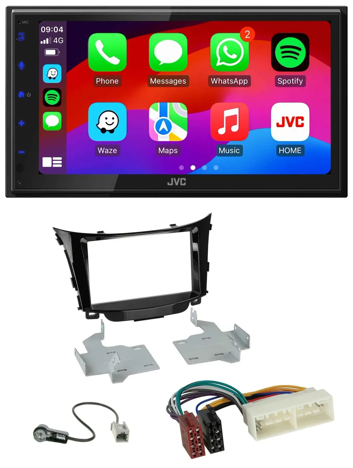 JVC Bluetooth 2DIN MP3 DAB USB Autoradio für Hyundai I30 (ab 2017)