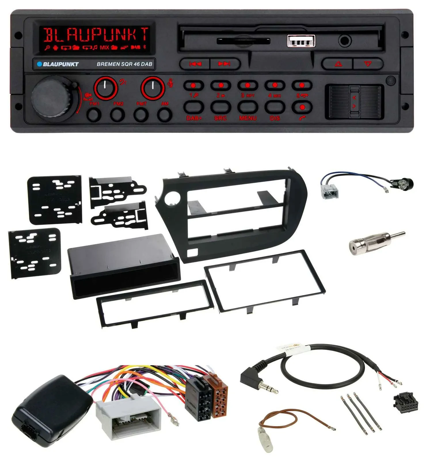 Blaupunkt SD Lenkrad USB Bluetooth DAB Autoradio für Honda Insight ZE2 2009-2013