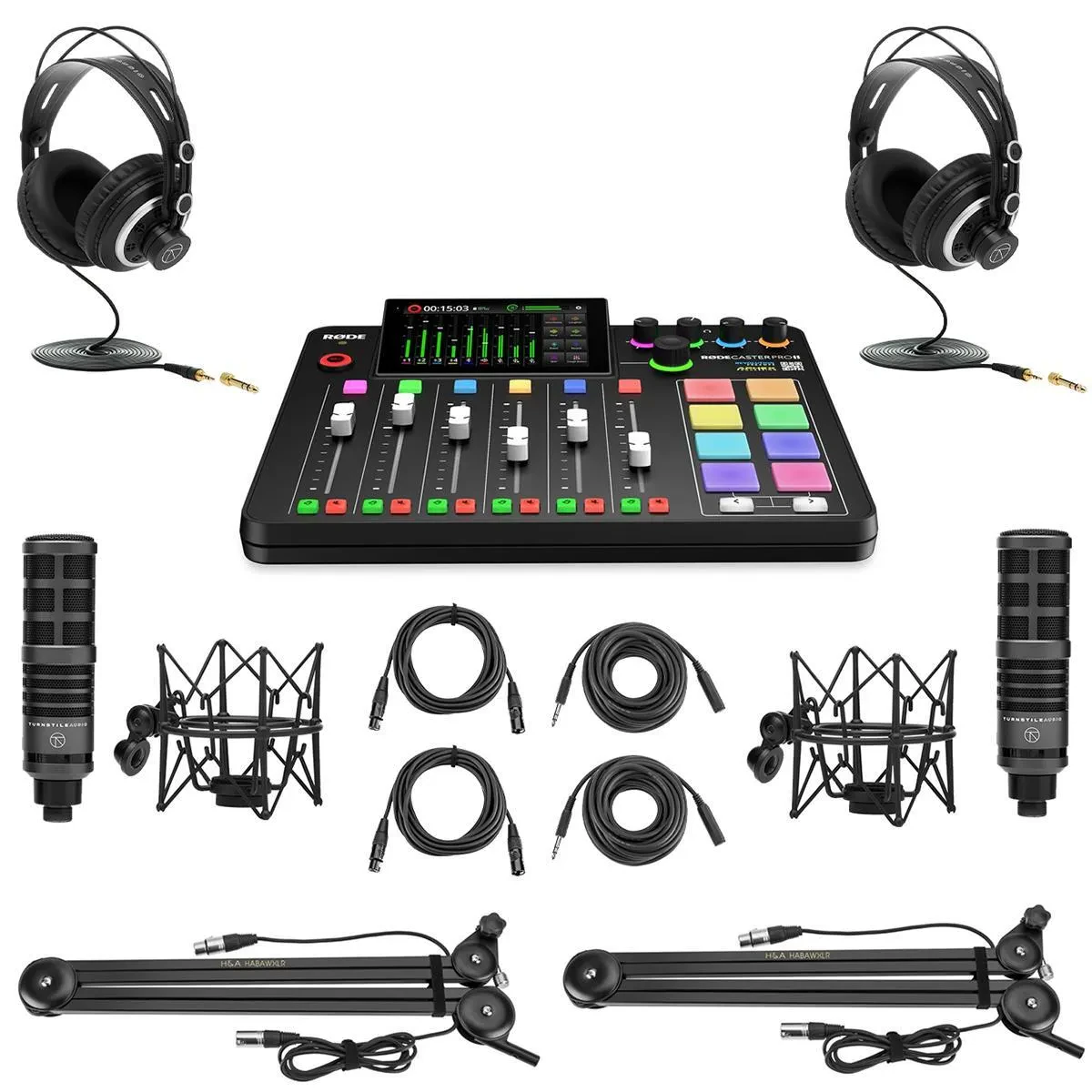 Комплект для подкастов Rode RCPIITP5 RODECaster Pro II Production Studio Console Bundle