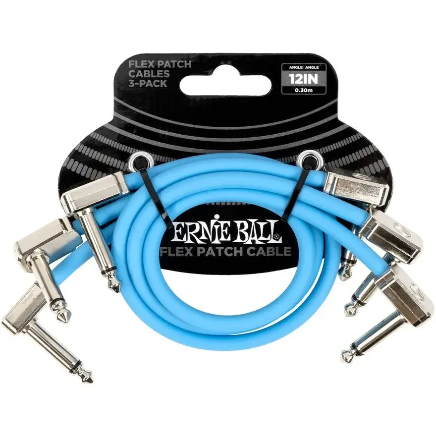 Патч-кабель инструментальный Ernie Ball 6461 Flex Cables 0.3 м (3 штуки)