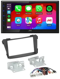 JVC Bluetooth USB MP3 2DIN DAB Autoradio für Hyundai i40 ab 2011 VF schwarz AUX