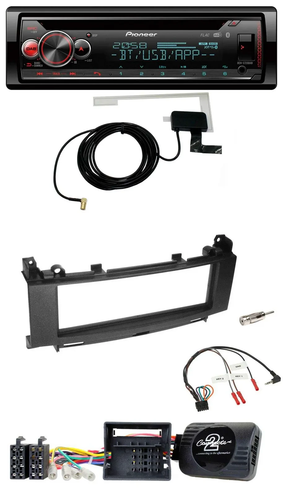 Автомагнитола для Mercedes A‑Class (2005–2012), B‑Class Pioneer DAB, CD, USB, Bluetooth