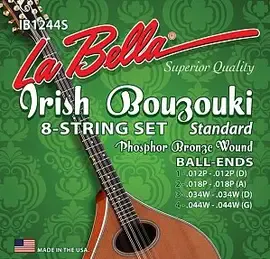 Комплект струн для ирландского бузуки La Bella IB1244S