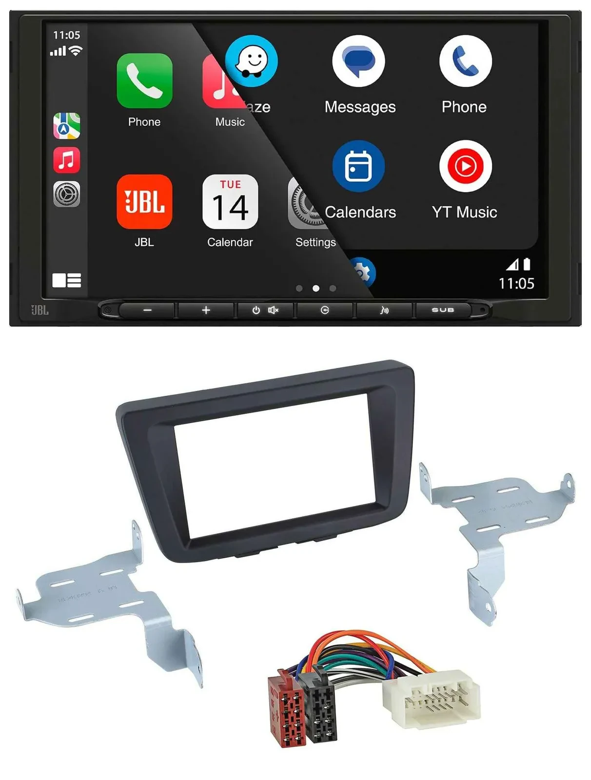 JBL USB 2DIN MP3 Bluetooth AUX Autoradio für Suzuki Baleno EW ab 2016