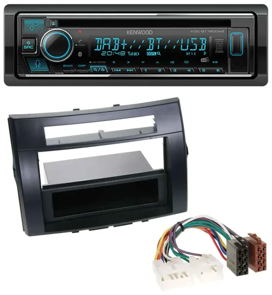 Kenwood MP3 Bluetooth DAB USB CD Autoradio für Toyota Corolla Verso 04-09 schwar