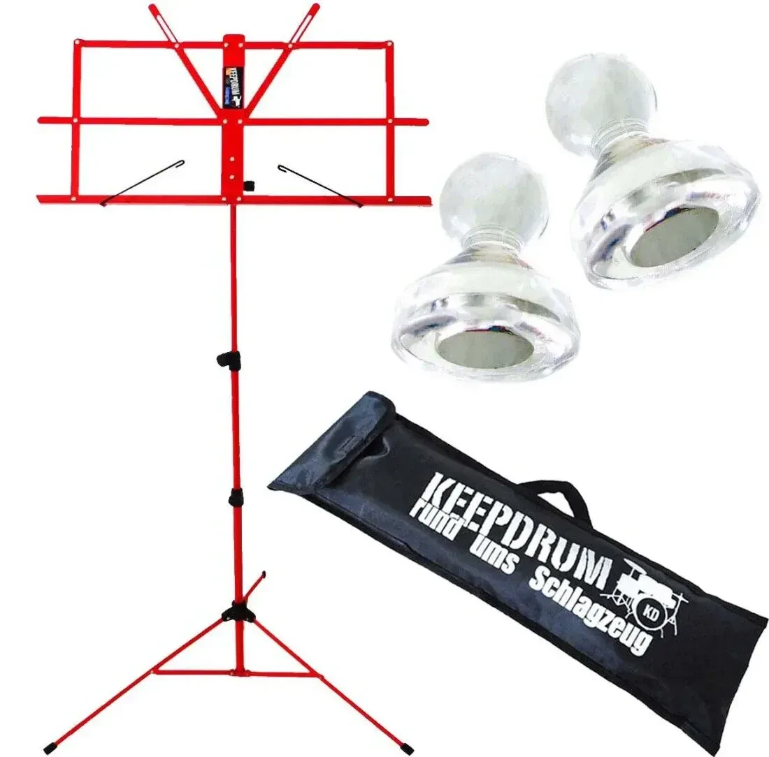 Пюпитр keepdrum MUS2RD Red с аксессуарами