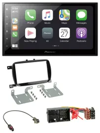 Автомагнитола для Fiat 500X (с 2016) Pioneer 2DIN, MP3, Bluetooth, DAB, USB, черный глянец