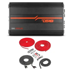 DS18 SXE-3000.4D/BK Class D SXE Series 4-Channel Car Amplifier with Amp Kit