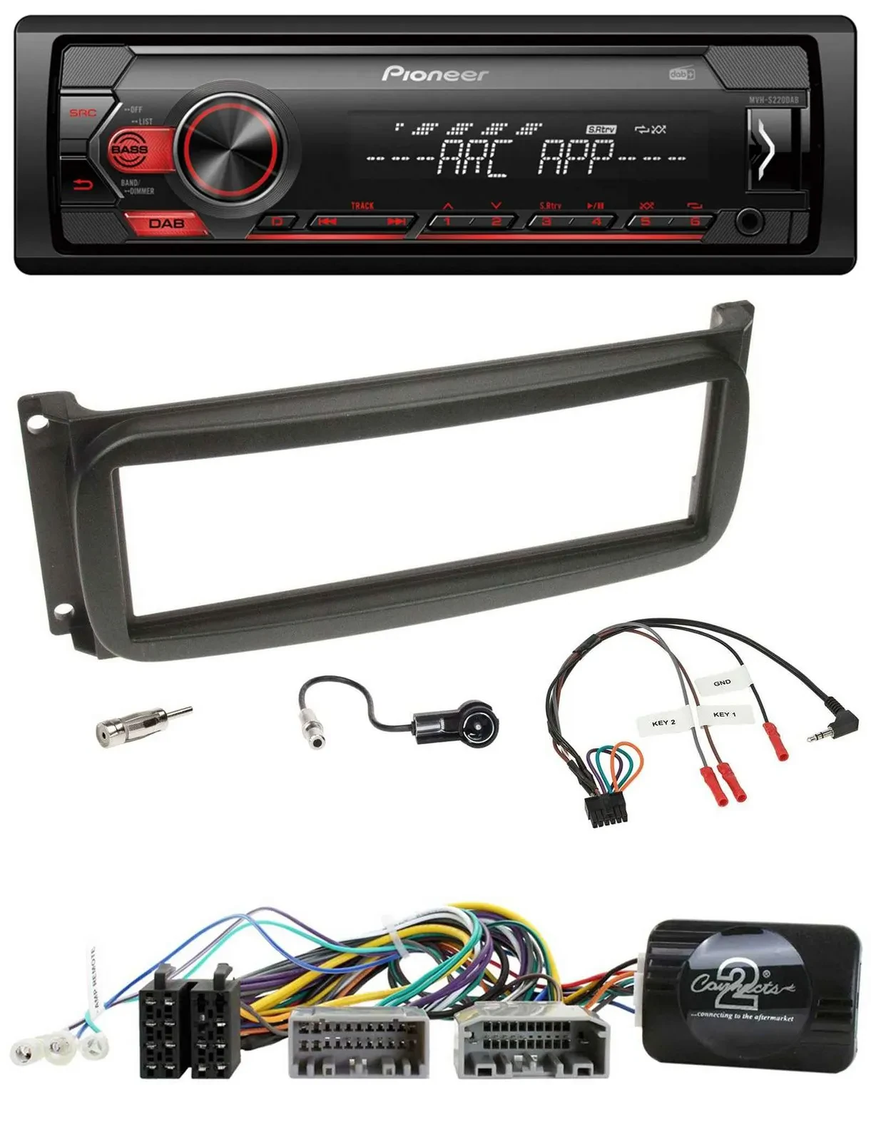 Pioneer DAB 1DIN MP3 Lenkrad USB Autoradio für Chrysler Dofge RAM ab 2002