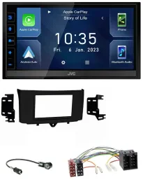 JVC DAB Bluetooth MP3 USB 2DIN Autoradio für Smart ForTwo 10-15 ISO Profiversion