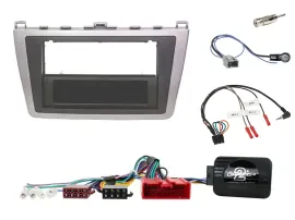 Radioset Lenkradadapter DIN Autoradio für Mazda 6 08-12 silber schwarz
