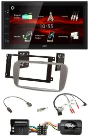 Автомагнитола для Ford Mondeo/S-Max JVC 2-DIN USB, Bluetooth, DAB, серебристая