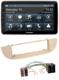 Blaupunkt USB DAB SD MP3 Bluetooth Autoradio für Fiat 500 ab 2007 perlgrau beige