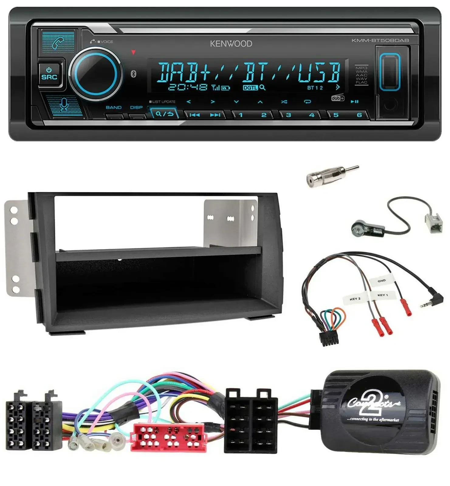 Автомагнитола Kenwood Bluetooth DAB USB для Kia Venga (2010–2019)