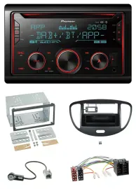 Pioneer 2DIN DAB MP3 Bluetooth USB CD Autoradio für Hyundai i10 2008-2013 schwar