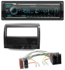 Автомагнитола для Fiat Ducato 2011–2021 Kenwood Bluetooth MP3 DAB USB, чёрный глянец