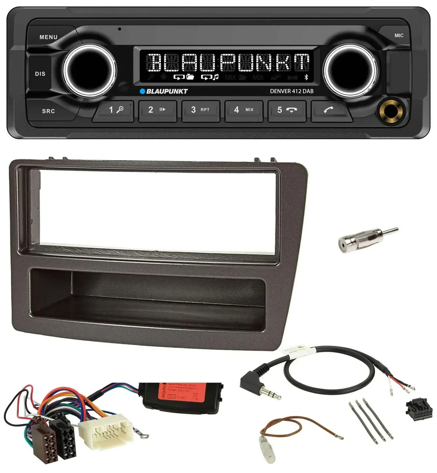 Blaupunkt Bluetooth DAB Lenkrad USB Autoradio für Honda Civic 04-06 anthrazit