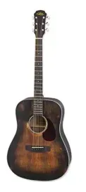 Aria Delta Player 6 String Acoustic Guitar, Muddy Brown Matte Finish,...