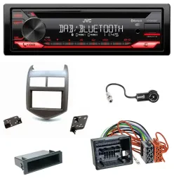 JVC CD DAB USB Bluetooth MP3 Autoradio für Chevrolet Aveo Sonic ab 2011 dunkelgr