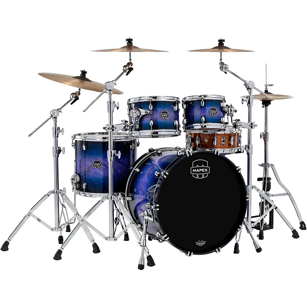 Mapex Saturn VI Rock 4-Piece Shell Pack With 22" Bass Drum Cobalt Burst