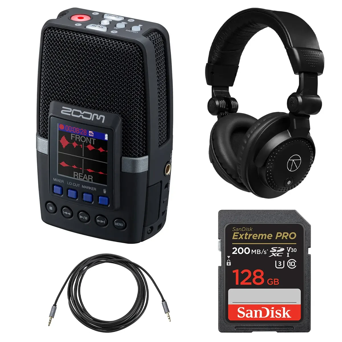 Портативный рекордер Zoom H2essential 32-bit float (набор) с наушниками TAPH-100