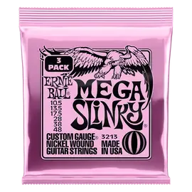 Струны для электрогитары ERNIE BALL 3213 Nickel Slinky Mega 3 Pack 10.5-48