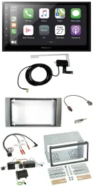 Pioneer USB Lenkrad 2DIN Bluetooth DAB Autoradio für Ford Kuga 2008-2012 silber