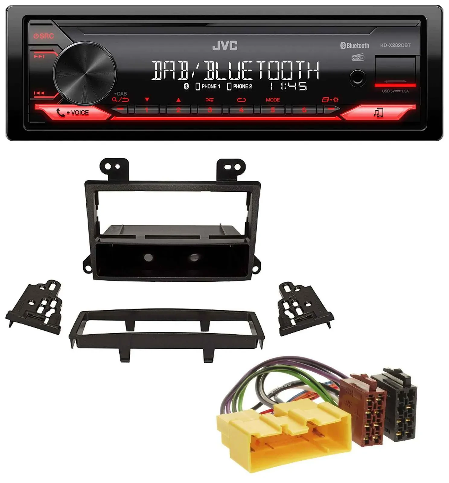 Автомагнитола для Mazda MPV (2000–2006) JVC Bluetooth, USB, DAB, MP3