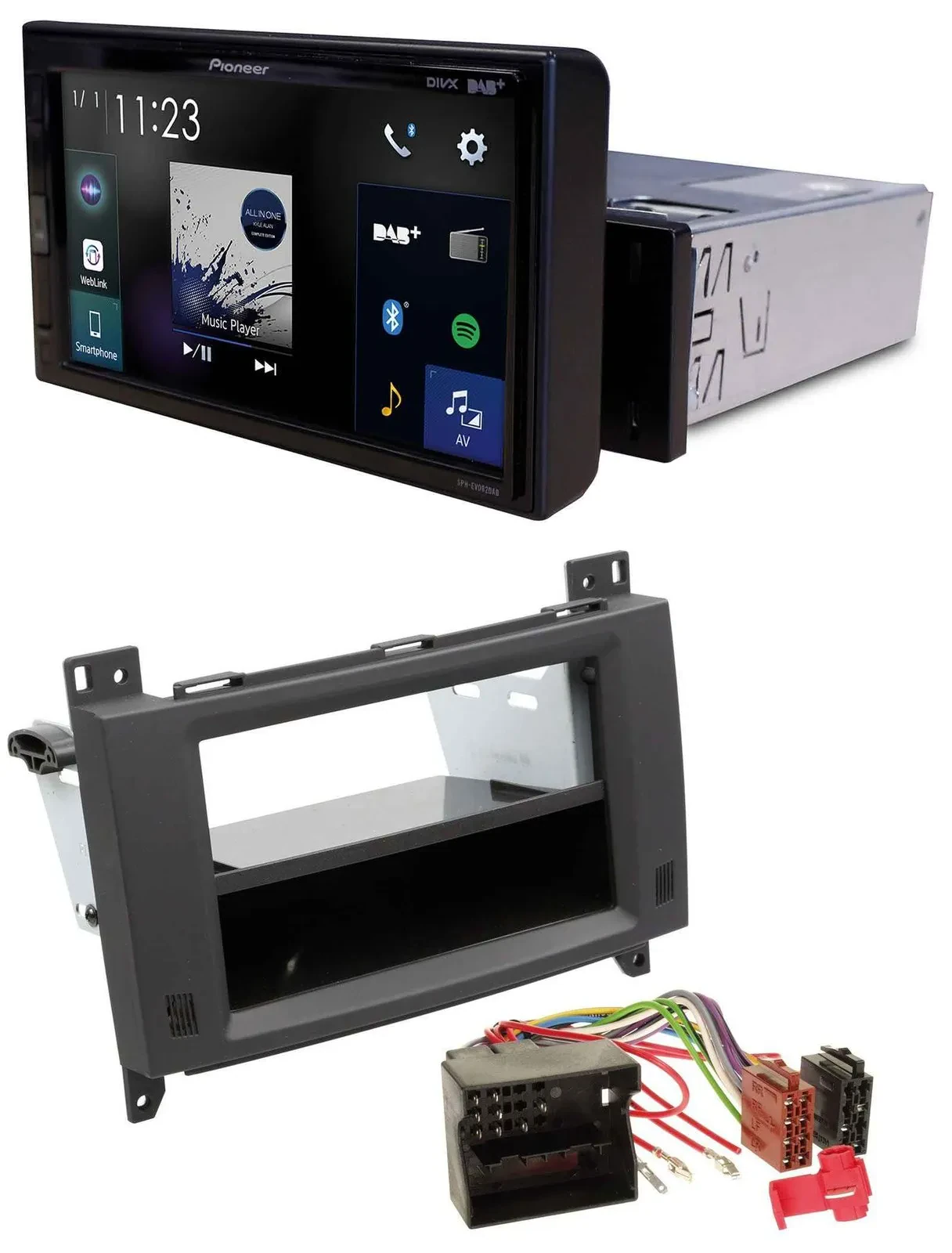 Pioneer DAB MP3 Bluetooth USB Autoradio für Mercedes A- B-Klasse Vito rubbertouc