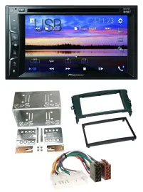 Автомагнитола Pioneer 2-DIN, Bluetooth, USB, DVD, DAB, MP3 для Toyota Auris (2007–2012), черный