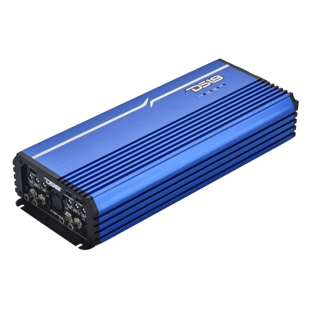 DS18 FRP4K4BL Class D 4-Channel Compact Car Amplfier (Blue)
