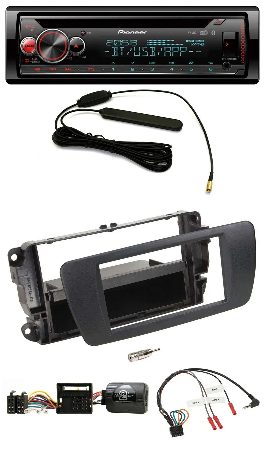 Автомагнитола Pioneer USB DAB Bluetooth CD для Seat Ibiza черный