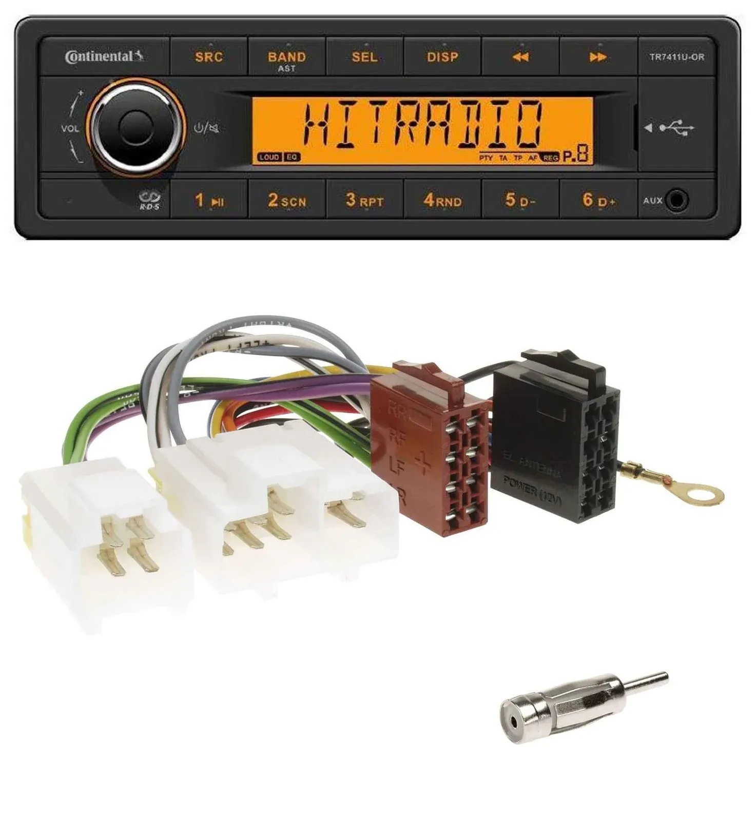 Автомагнитола Continental 1DIN USB AUX MP3 для Nissan Almera N15 (1995–2000)