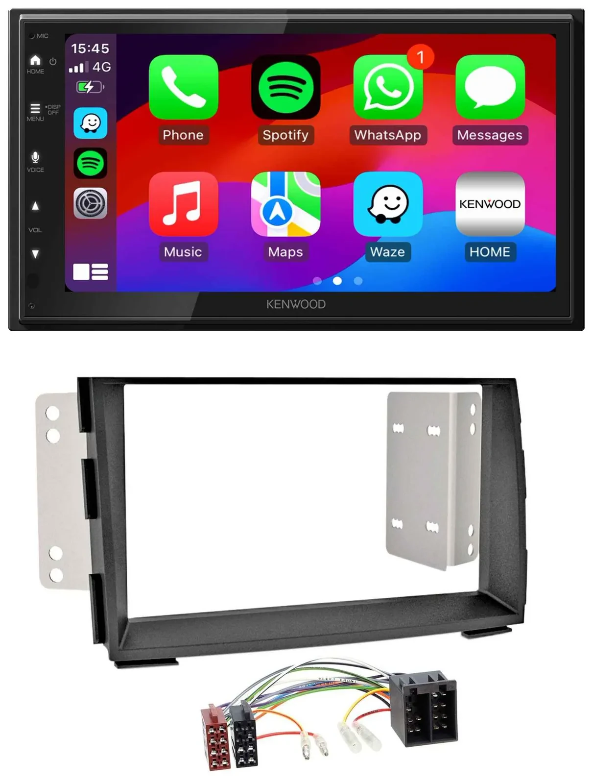 Kenwood MP3 USB DAB 2DIN Bluetooth Autoradio für Kia Venga (YN, ab 2009)