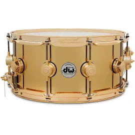 Малый барабан DW Collector's Series Polished Brass 14" x 6.5", с золотой фурнитурой