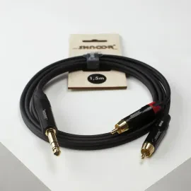 Коммутационный кабель SHNOOR JS2RCA-6m Black 6 м