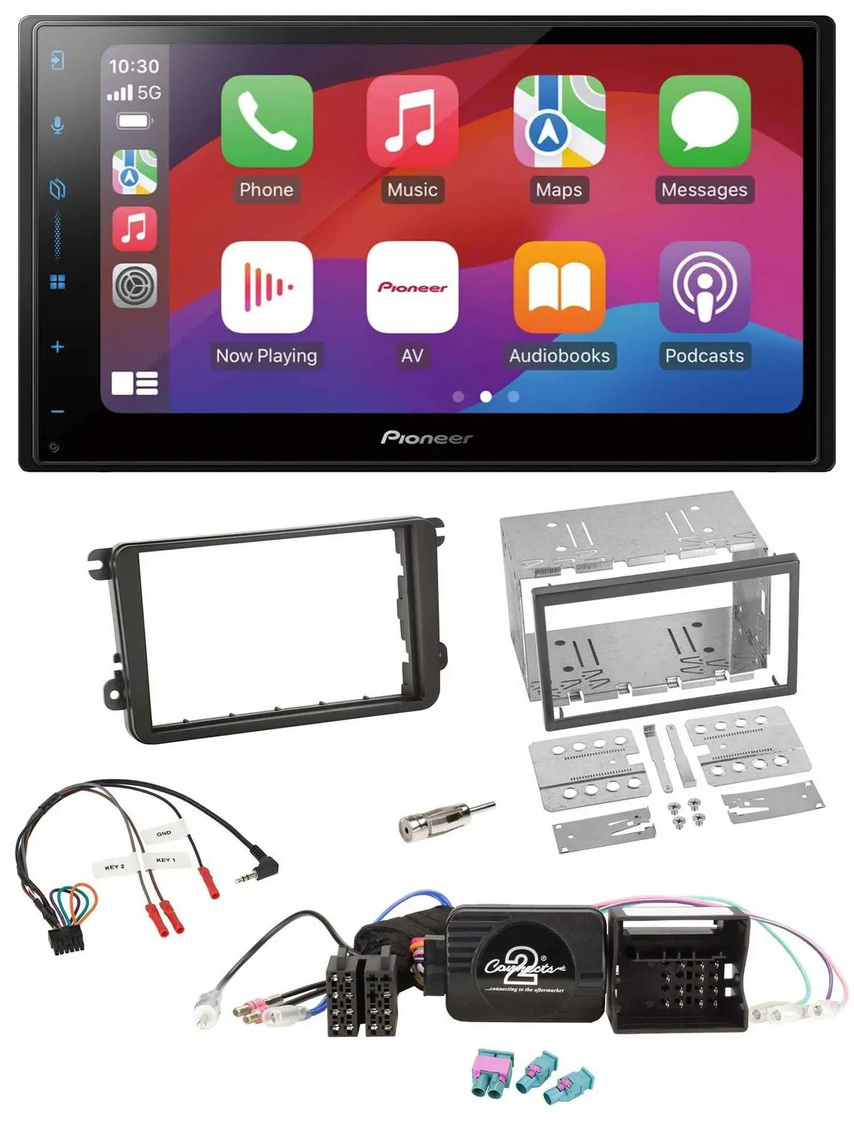 Pioneer DAB USB Lenkrad Bluetooth 2DIN Autoradio für VW Amarok Beetle EOS Caddy