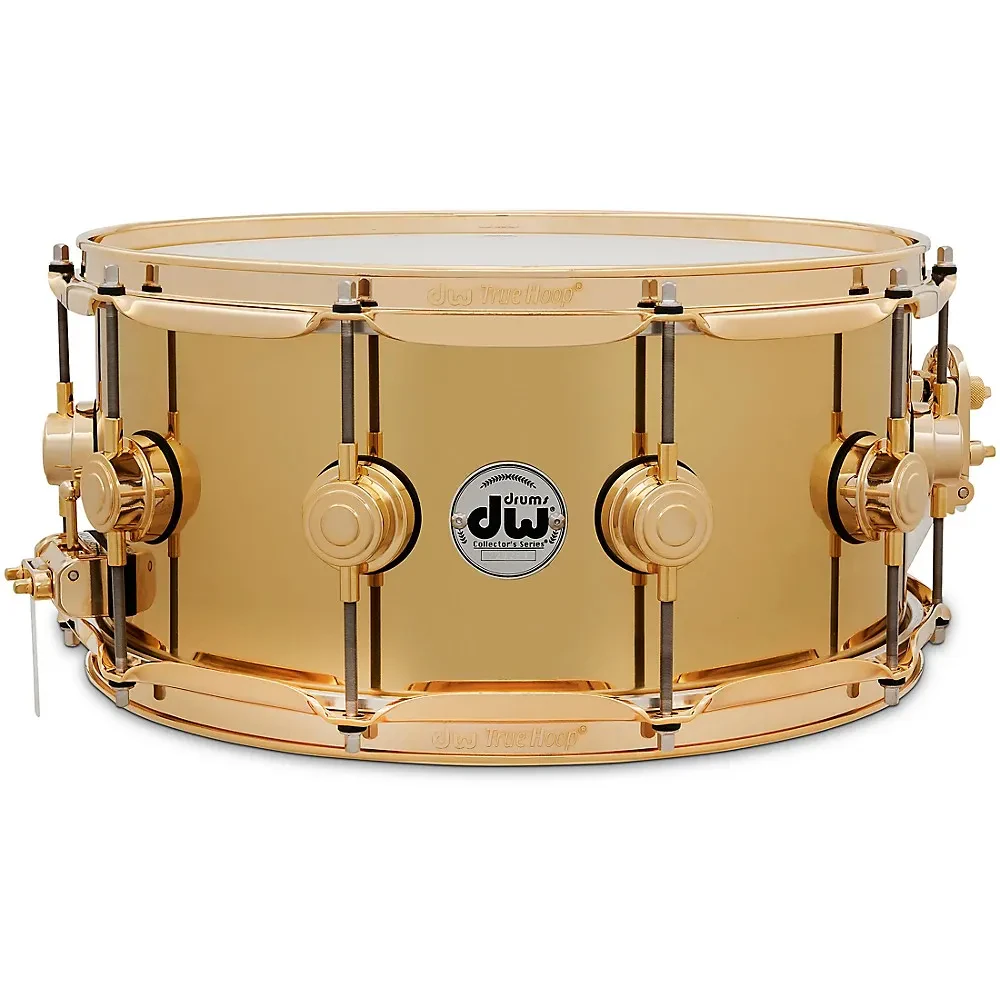 Малый барабан DW Collector's Series Polished Brass 14" x 6.5", с золотой фурнитурой