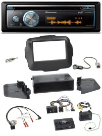 Pioneer Lenkrad DAB USB CD Bluetooth Autoradio für Jeep Renegade ab 2015